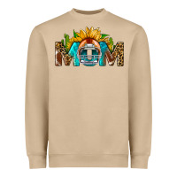 Mushroom Football Mom Sunflower Leopard Heavyweight Sweatshirt - BundleAndBundleShop