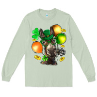 Matcha St. Patricks Clovers With Donkey Long Sleeve Tee - BundleAndBundleShop