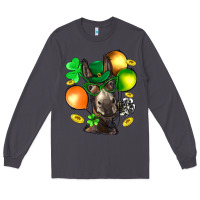 Smoke St. Patricks Clovers With Donkey Long Sleeve Tee - BundleAndBundleShop