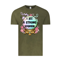 Vintage Olive i see a strong woman Vintage Tee - MaliasSmallBusiness