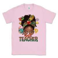 Bubblegum Pink math teacher life afro messy bun Classic Tee - NancyCooperArtShop