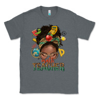 Charcoal Heather math teacher life afro messy bun Classic Tee - NancyCooperArtShop