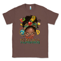 Chestnut math teacher life afro messy bun Classic Tee - NancyCooperArtShop