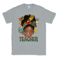 Heather Grey math teacher life afro messy bun Classic Tee - NancyCooperArtShop
