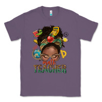 Lavender math teacher life afro messy bun Classic Tee - NancyCooperArtShop