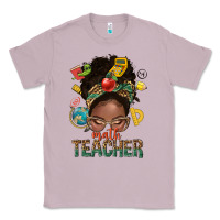 Lilac math teacher life afro messy bun Classic Tee - NancyCooperArtShop