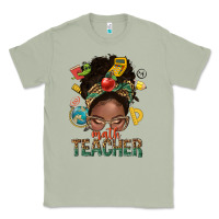Matcha math teacher life afro messy bun Classic Tee - NancyCooperArtShop
