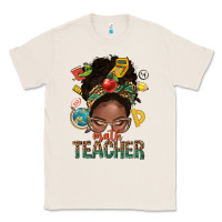 Natural math teacher life afro messy bun Classic Tee - NancyCooperArtShop