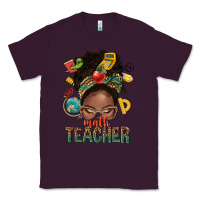 Plum math teacher life afro messy bun Classic Tee - NancyCooperArtShop