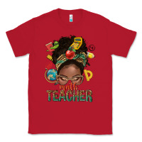 Red math teacher life afro messy bun Classic Tee - NancyCooperArtShop