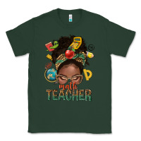 Sports Green math teacher life afro messy bun Classic Tee - NancyCooperArtShop