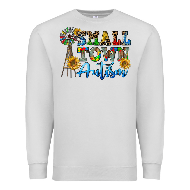 Small Town Autism Premium Sweatshirt by CowGirlArtShop | Teevron