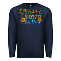Navy small town autism Premium Sweatshirt - CowGirlArtShop