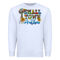 White small town autism Premium Sweatshirt - CowGirlArtShop