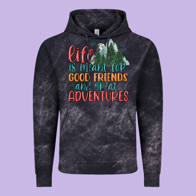 Life Is Meant For Good Friends And Great Adventure Vintage Hoodie Designed By Maliassmallbusiness