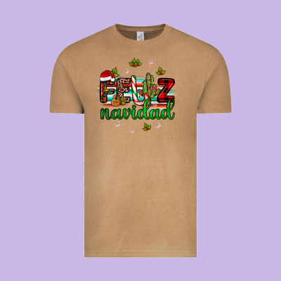 Feliz Navidad Vintage Tee Designed By Jahusdesignshop