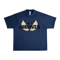 Navy forgiven christian angel wings Urban Heavy Tee - MaliasSmallBusiness