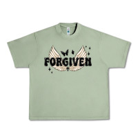 Oil Green forgiven christian angel wings Urban Heavy Tee - MaliasSmallBusiness