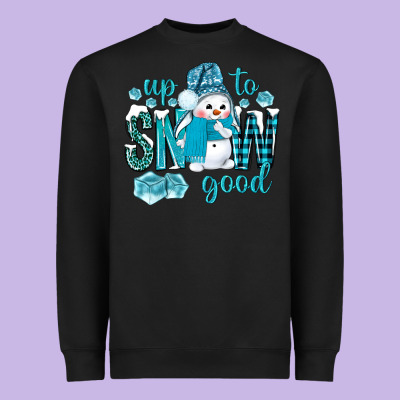 Up To Snow Good And Cute Snowman Heavyweight Sweatshirt Designed By Bundleandbundleshop