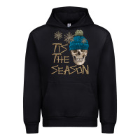 Black skull tis the season winter Urban Hoodie - FaDigitalArtStudio