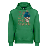 Emerald skull tis the season winter Urban Hoodie - FaDigitalArtStudio