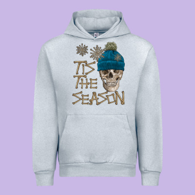 Skull Tis The Season Winter Urban Hoodie Designed By Fadigitalartstudio
