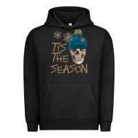 Pigment Black skull tis the season winter Urban Hoodie - FaDigitalArtStudio