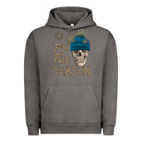 Pigment Tornado skull tis the season winter Urban Hoodie - FaDigitalArtStudio