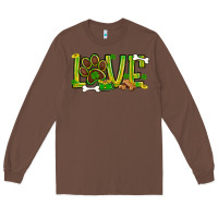 Chestnut St. Patrick's Day love dog paw Long Sleeve Tee - BundleAndBundleShop