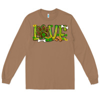 Toasted Coconut St. Patrick's Day love dog paw Long Sleeve Tee - BundleAndBundleShop
