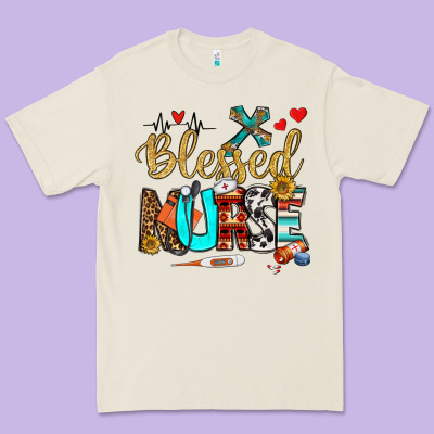 Blessed Nurse Premium Tee Designed By Bundleandbundleshop