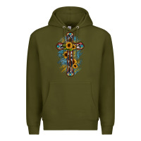 Army Green cross Premium Hoodie - JahusDesignShop