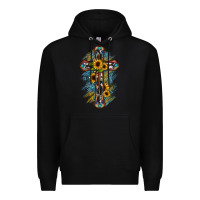Black cross Premium Hoodie - JahusDesignShop