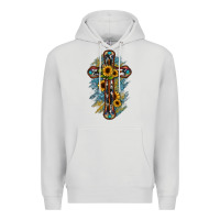 Dove Grey cross Premium Hoodie - JahusDesignShop