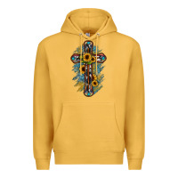 Mustard cross Premium Hoodie - JahusDesignShop