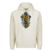 Oatmeal Heather cross Premium Hoodie - JahusDesignShop