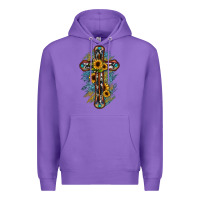 Purple cross Premium Hoodie - JahusDesignShop