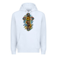White cross Premium Hoodie - JahusDesignShop