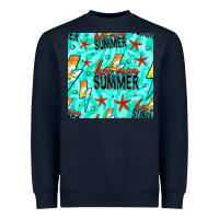 Navy Hot Mom Summer Digital Paper Heavyweight Sweatshirt - BundleAndBundleShop