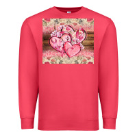 Cardinal cancer hearts Premium Sweatshirt - CowGirlArtShop