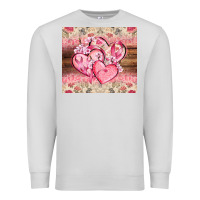 Dove Grey cancer hearts Premium Sweatshirt - CowGirlArtShop