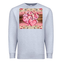 Heather Grey cancer hearts Premium Sweatshirt - CowGirlArtShop