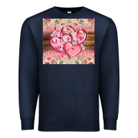 Navy cancer hearts Premium Sweatshirt - CowGirlArtShop