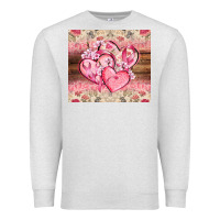 Oatmeal Heather cancer hearts Premium Sweatshirt - CowGirlArtShop
