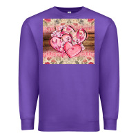Purple cancer hearts Premium Sweatshirt - CowGirlArtShop