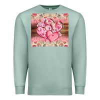 Seafoam cancer hearts Premium Sweatshirt - CowGirlArtShop