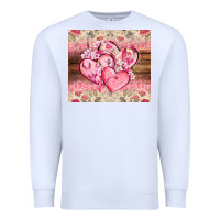 White cancer hearts Premium Sweatshirt - CowGirlArtShop
