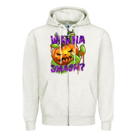 Oatmeal Heather Wanna Smash? Zipper Hoodie - texasbilliewilder