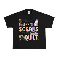 Black when life gives you scraps make a quilt Urban Heavy Tee - MaliasSmallBusiness