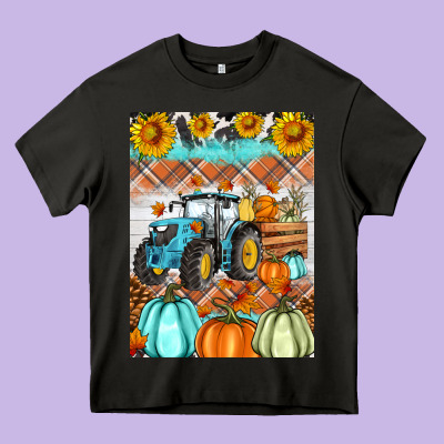 Fall Farm Tractor Air Freshener Heavy Core Tee Designed By Artiststas